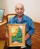 Федор Тылик с картиной «Закат»