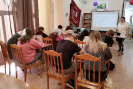 Участники Тотального диктанта – 2023 в библиотеке № 9 поселка Рудничный