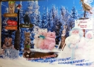 Снежные скульптуры в лесу на «Юриной поляне», вылепленные и раскрашенные руками Веры Павловны Екимовой