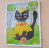 Экспонат выставки детских творческих работ «Приключения Котофея» в центральной детской библиотеке