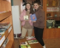 Участницы праздника юных мастеров «Русские чудеса» в библиотеке № 9 поселка Рудничный