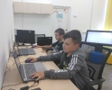 Юные посетители консультационных компьютерных занятий в центральной городской библиотеке