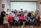Участники фольклорного праздника «Уральская рябина» в центральной городской библиотеке