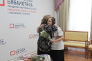 Лия Липарина и ее воспитанница Соня Касилова на творческой встрече в центральной городской библиотеке